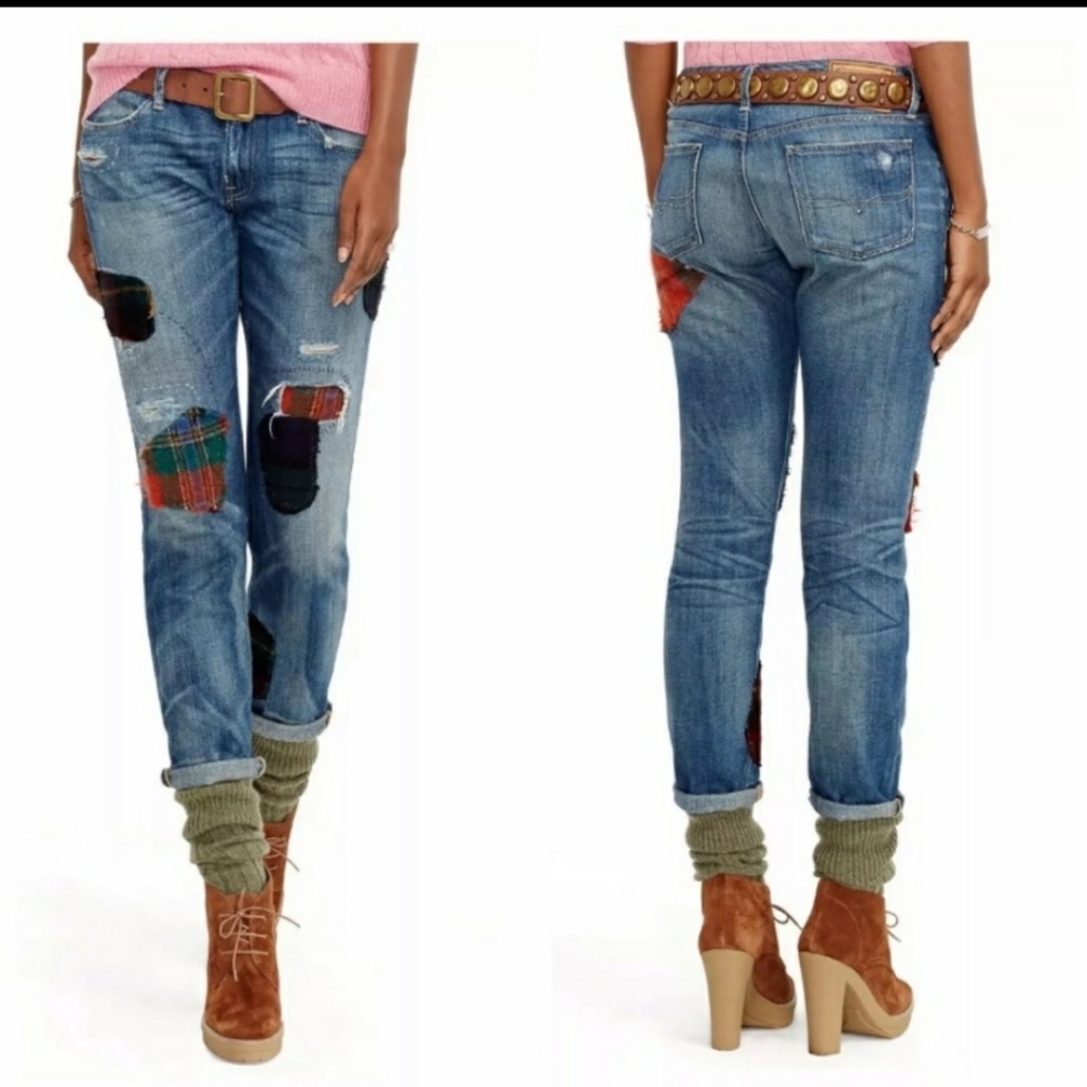 Ralph Lauren Astor Boyfriend Patchwork Jean 29